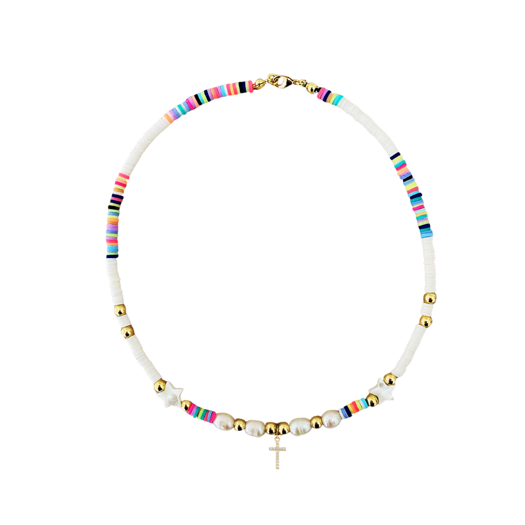 Carmela Pearl Beaded Necklace