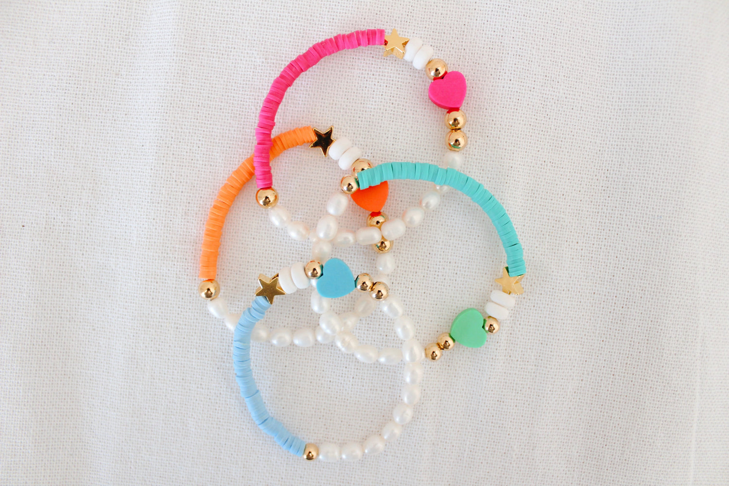 beaded colorful pearl bracelet 
