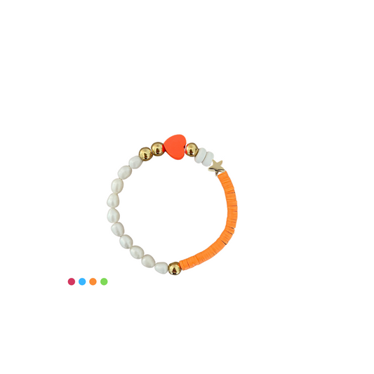 Beaded Pearl Charm Bracelet