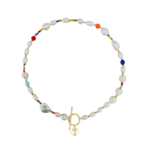 colorful pearl necklace