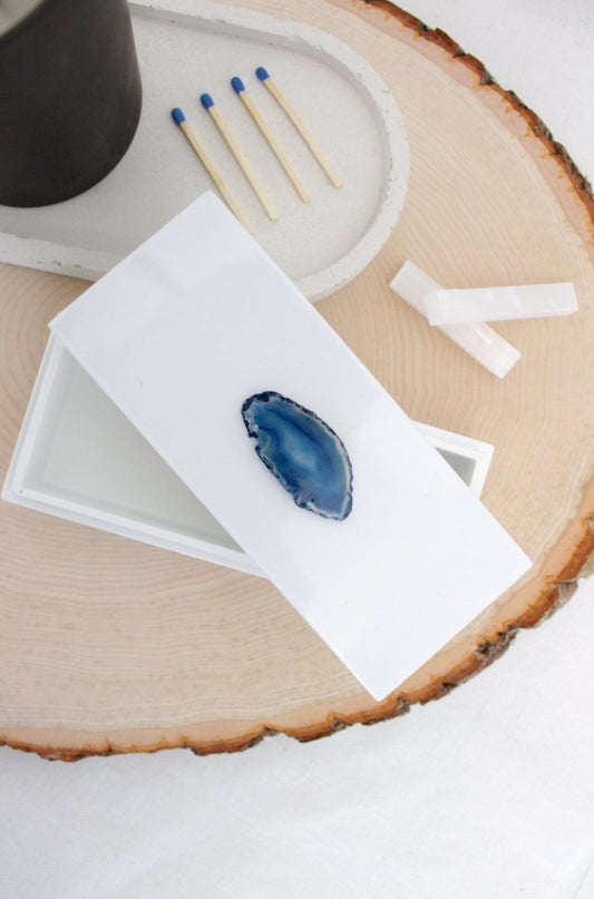 Agate Rectangle Lacquer Box