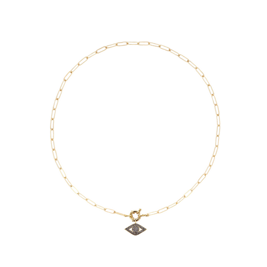 Pave Evil Eye 2-in-1 Necklace