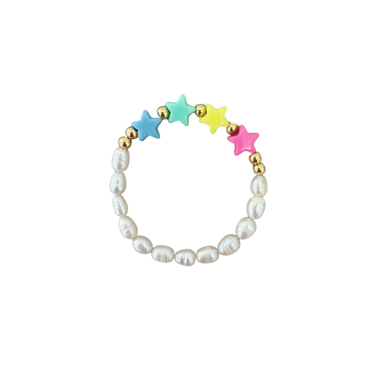 Pastel Star Pearl Bracelet