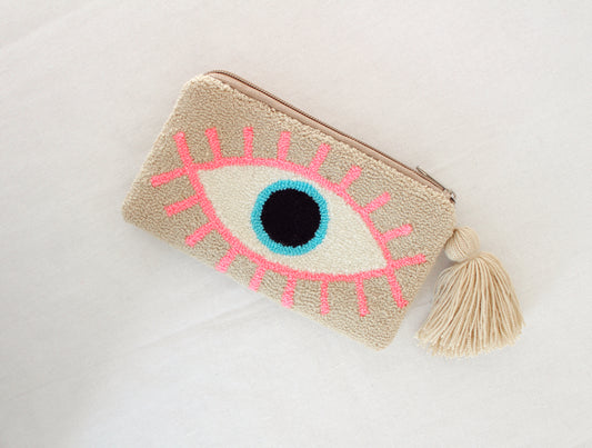Olivia Wayuu Fuzzy Clutch